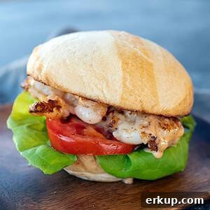 Smashed Shrimp Burger