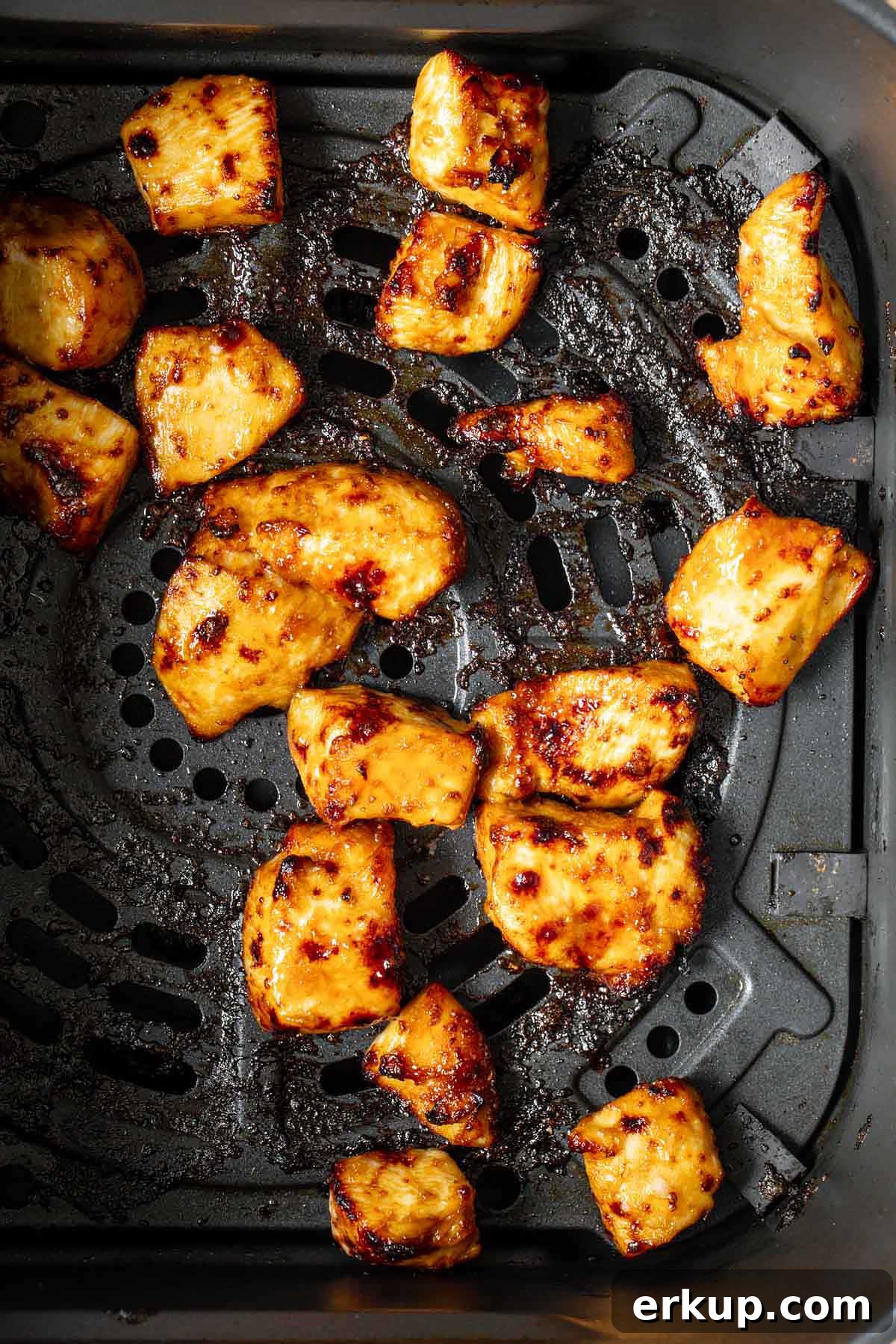 Cooked chicken in air fryer