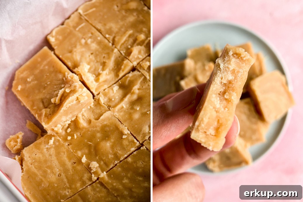 Super easy, no-fuss, smooth peanut butter fudge