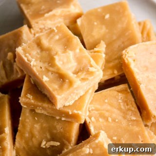 Super easy, no-fuss, smooth peanut butter fudge