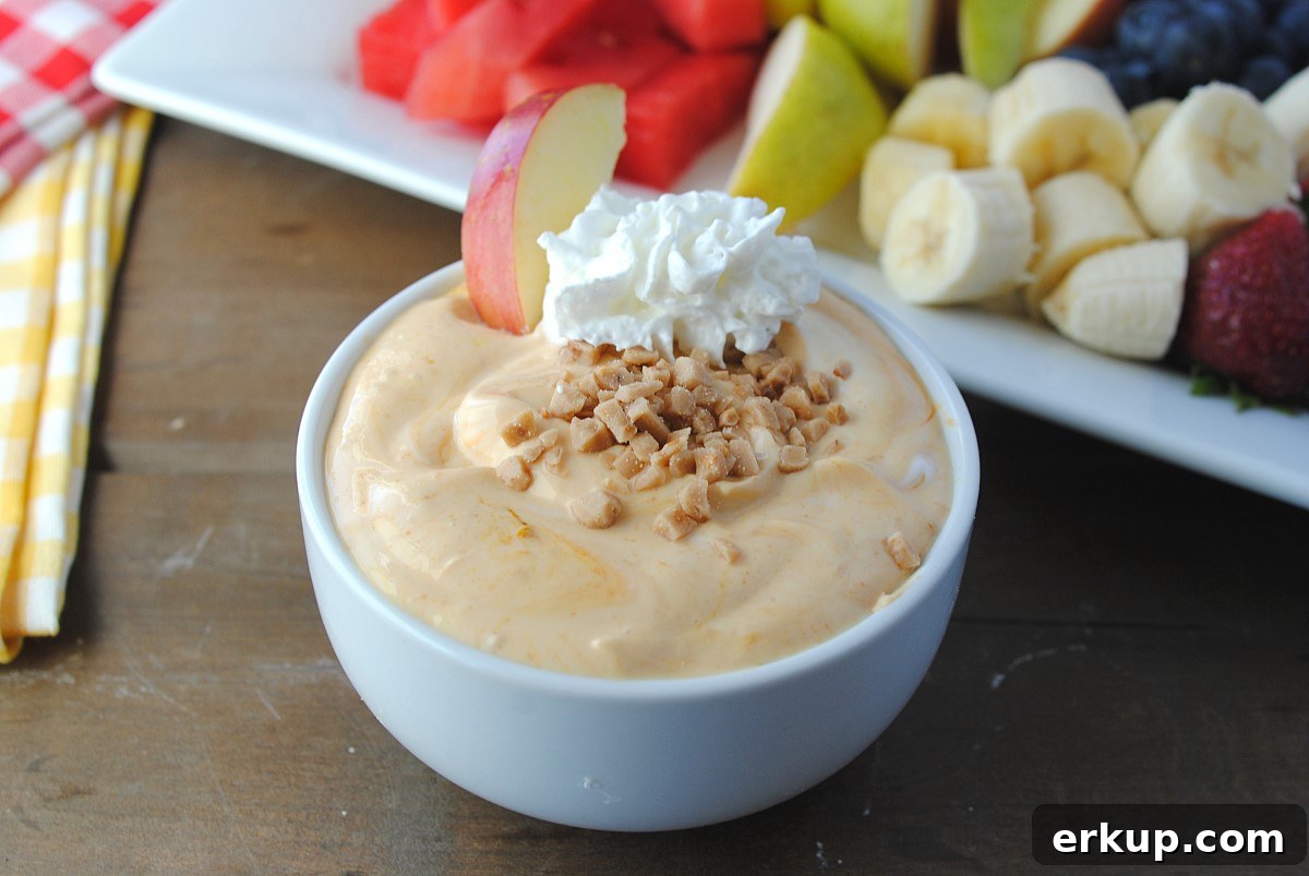 9 Sweet and Savory Low-Calorie Dip Recipes for Snacking 9 high protein caramel fruit dip (