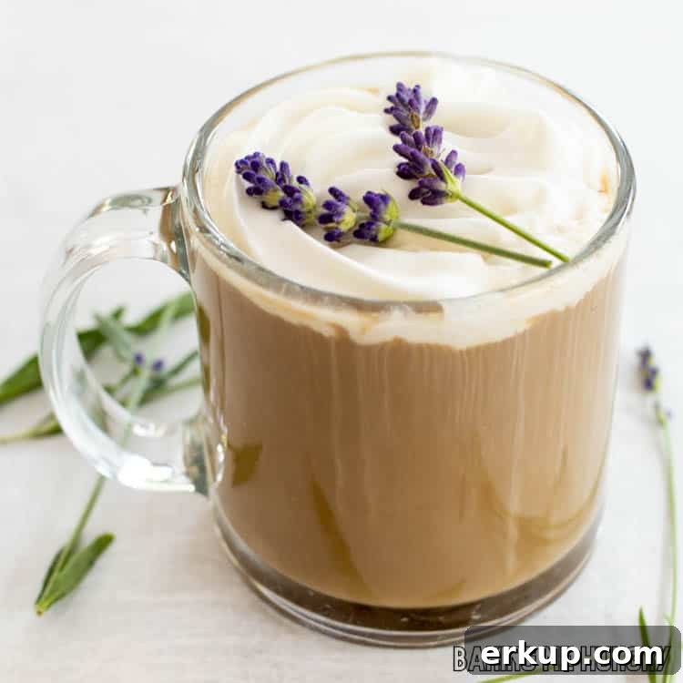 How to Make Lavender Coffee at Home 3 mug with lavender coffee