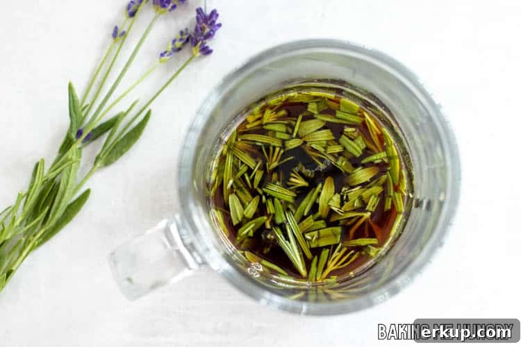 How to Make Lavender Coffee at Home 5 lavender steeping in coffee