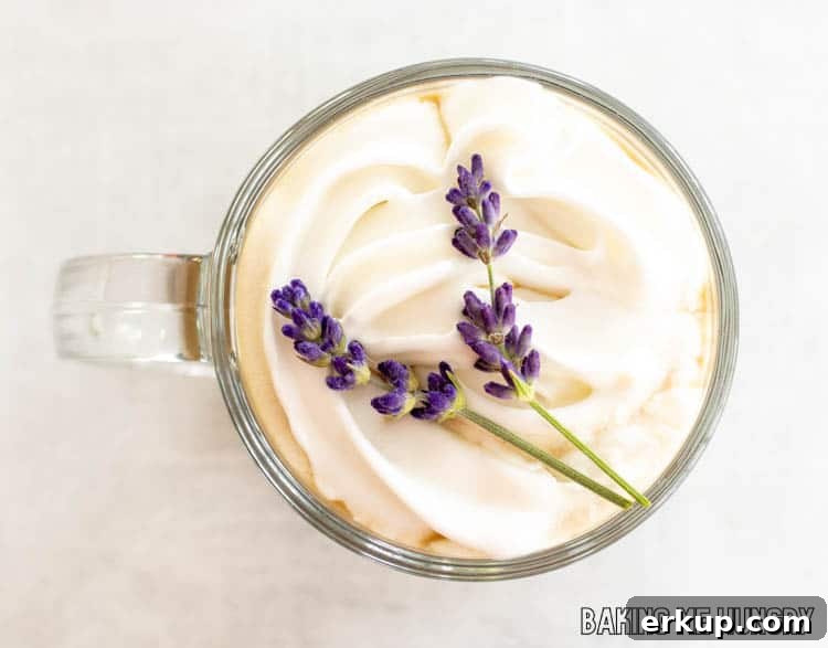 How to Make Lavender Coffee at Home 10 lavender coffee recipe garnished with whipped cream