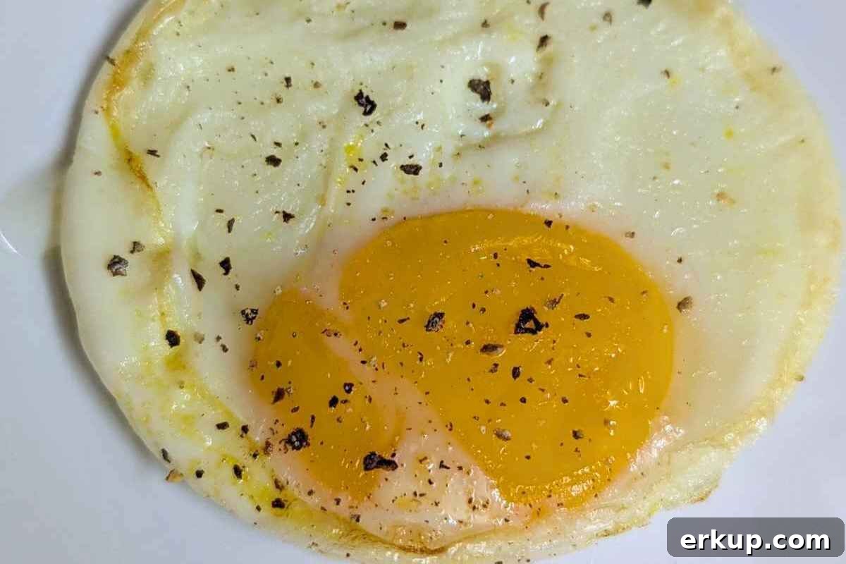 Fried egg on a plate