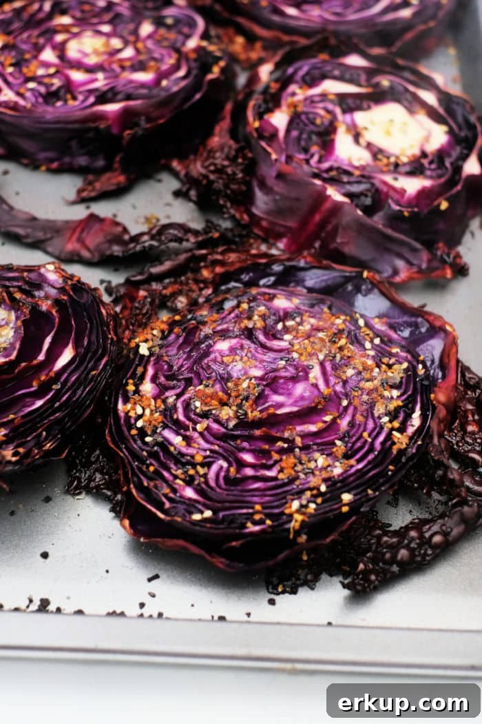 oven roasted cabbage steaks