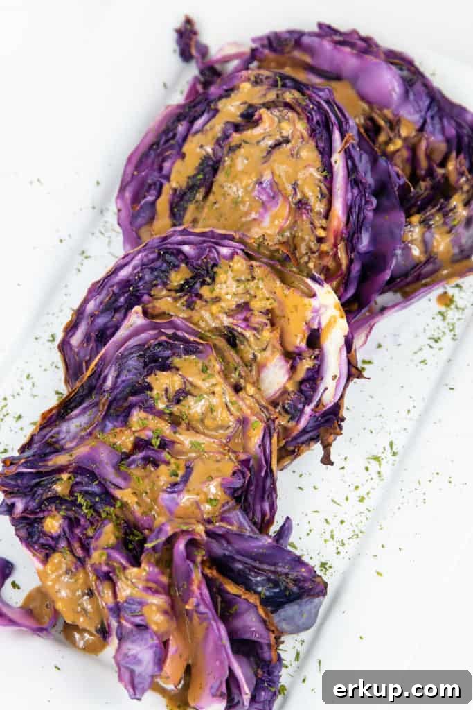 cabbage steaks with balsamic dressing