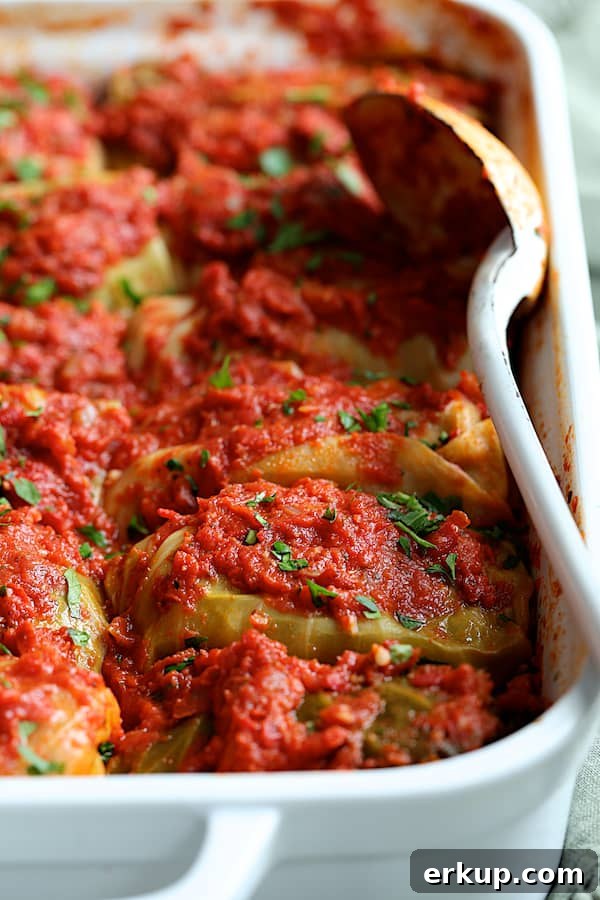 Baked dish with serving spoon