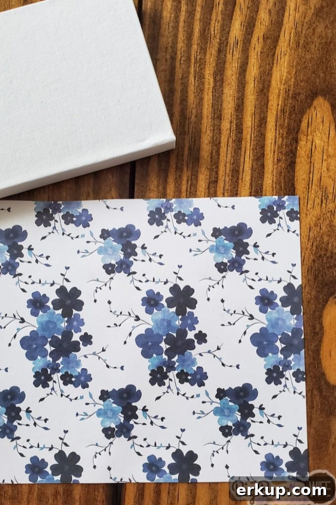 Cut piece of Scrapbook paper