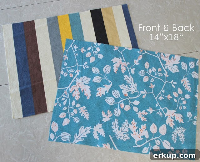 DIY Reversible Placemat: Step-by-Step Sewing Tutorial 5 reversible place mats