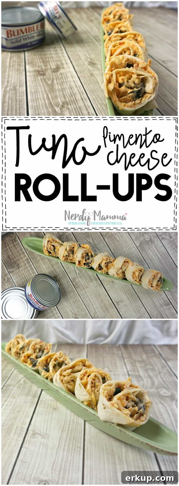 This recipe for Tuna & Pimento Cheese Roll-ups is so easy! I could make them for the kids for an after school snack--or for my lunch! LOL!
