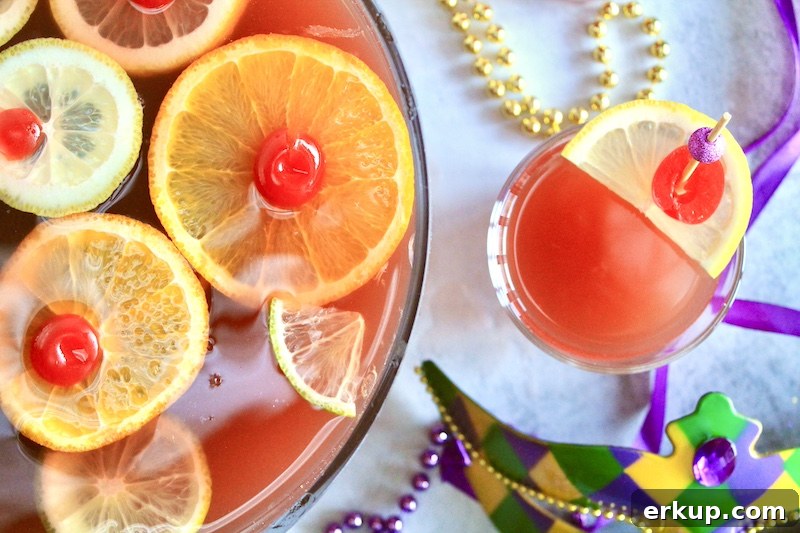 mardi gras fruit punch with rum