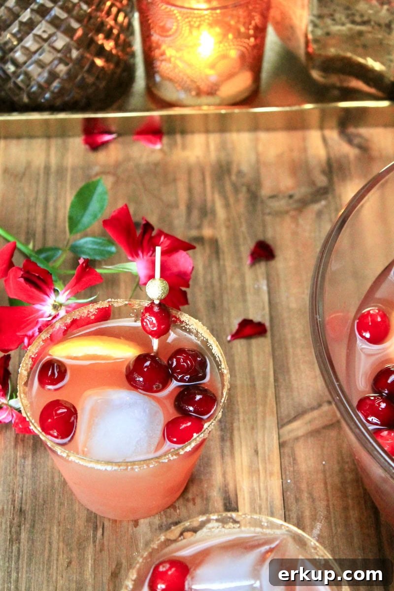 a fruity cranberry orange apple cider ginger ale new years eve punch recipe