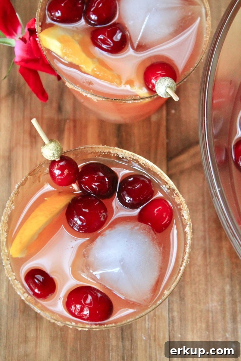 easy holiday punch recipe with sparkling wine