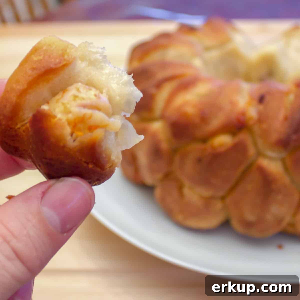 Seafood-Stuffed Monkey Bread: Savory Pull-Apart Bake 10 A bite sized biscuit stuffed with seafood and cheese.