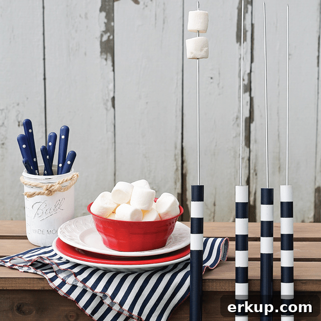 25+ Campfire Recipes and Camping Hacks to Try 15 DIY Marshmallow Roasting Sticks for Camping from Love Grows Wild