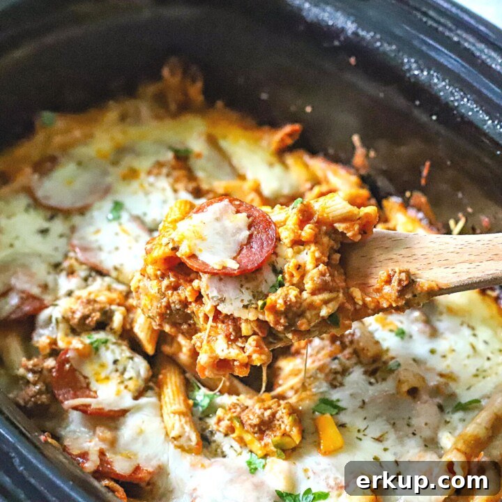 Crockpot Pizza Casserole