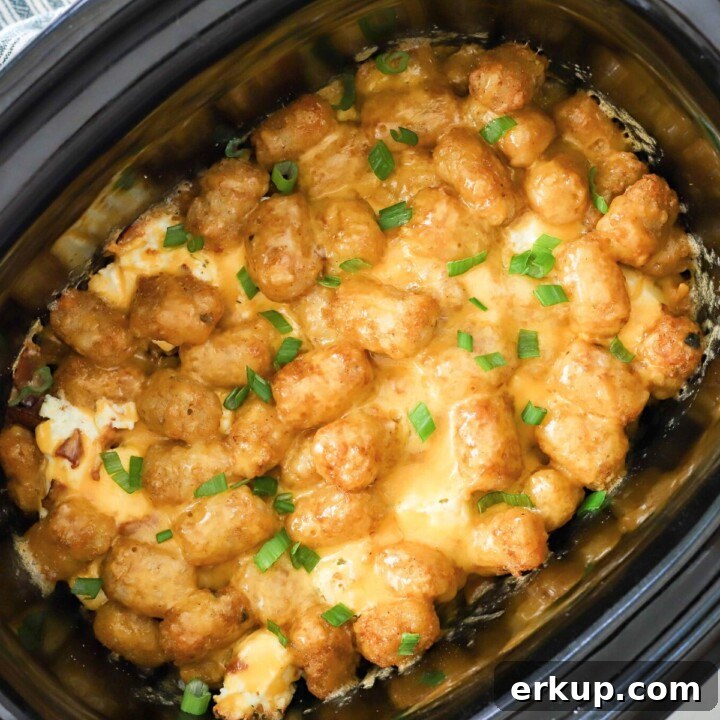 Chicken Bacon Ranch Tater Tot Casserole