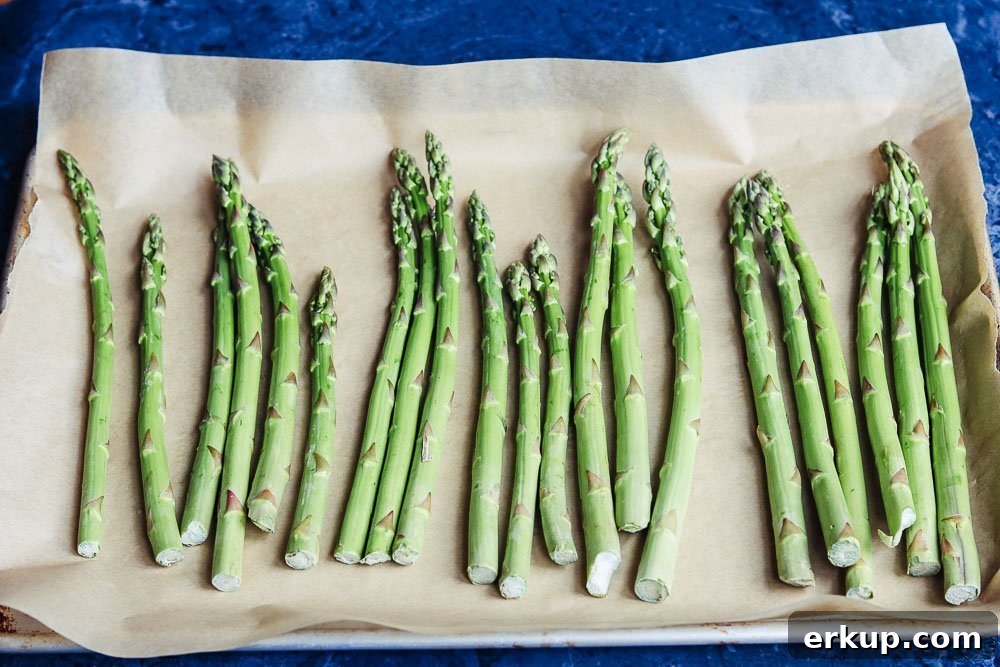asparagus on tray