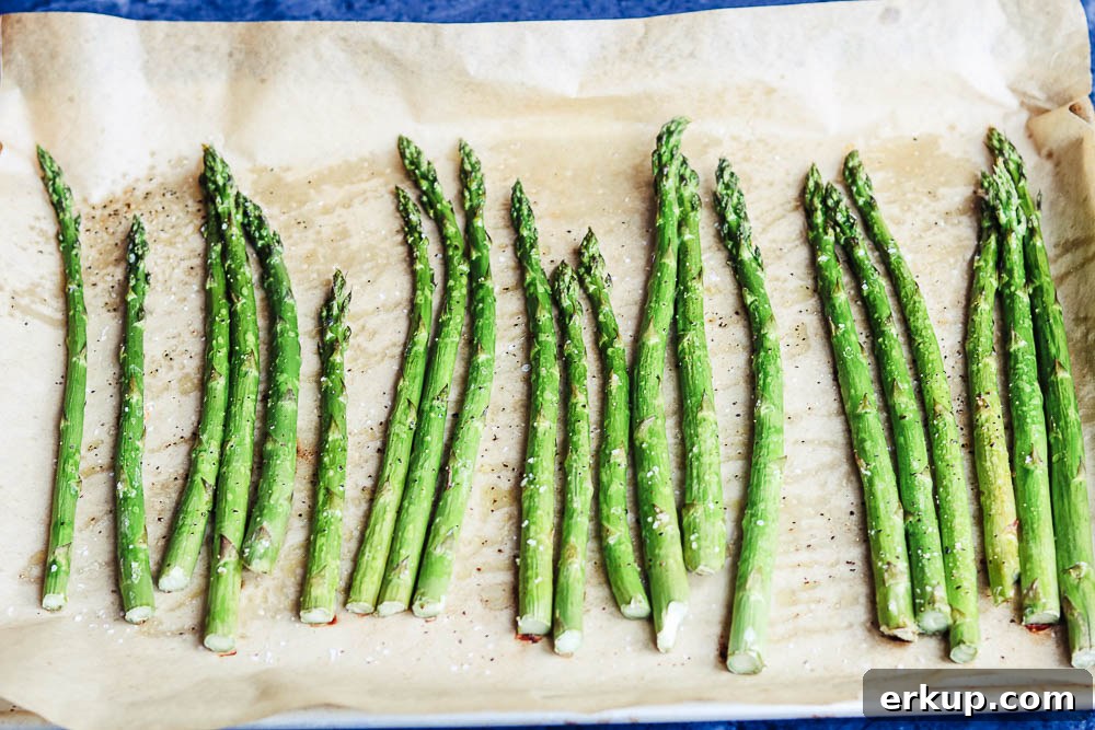 asparagus on tray cooked