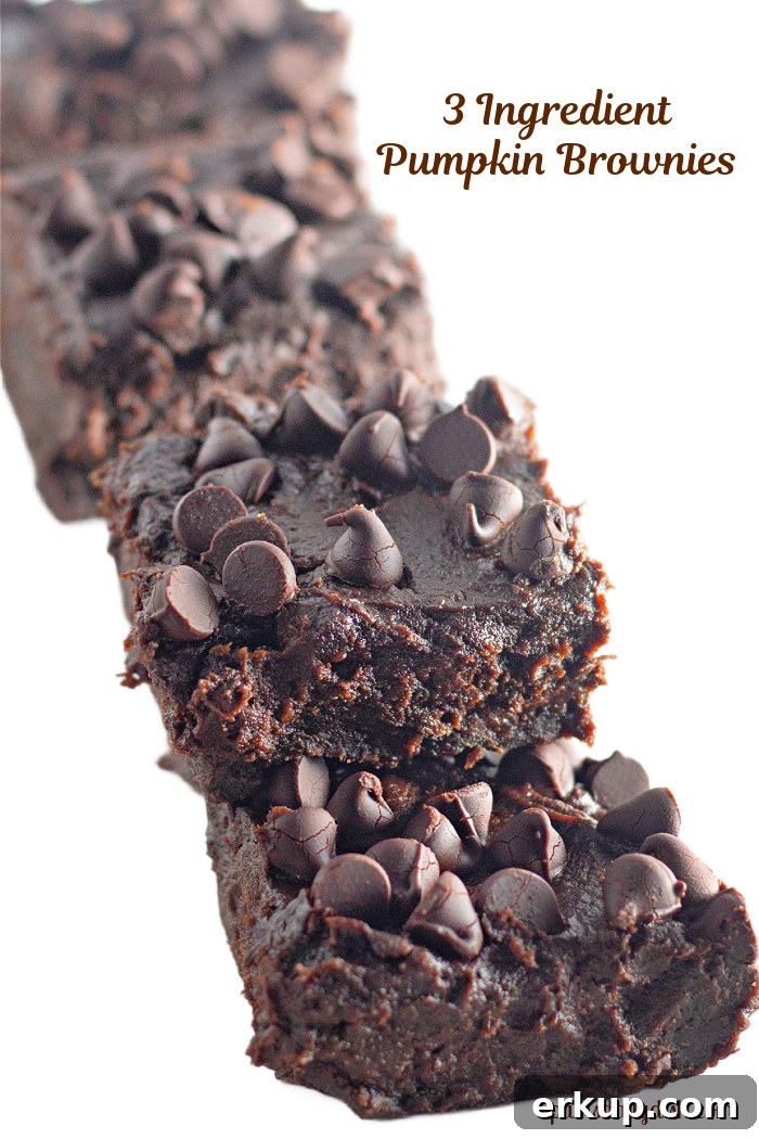 Stack of pumpkin brownies