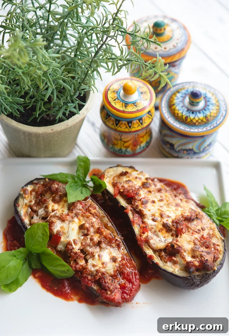 Sausage-Stuffed Eggplant Recipe with Tomato and Parmesan 3 img 38473 2