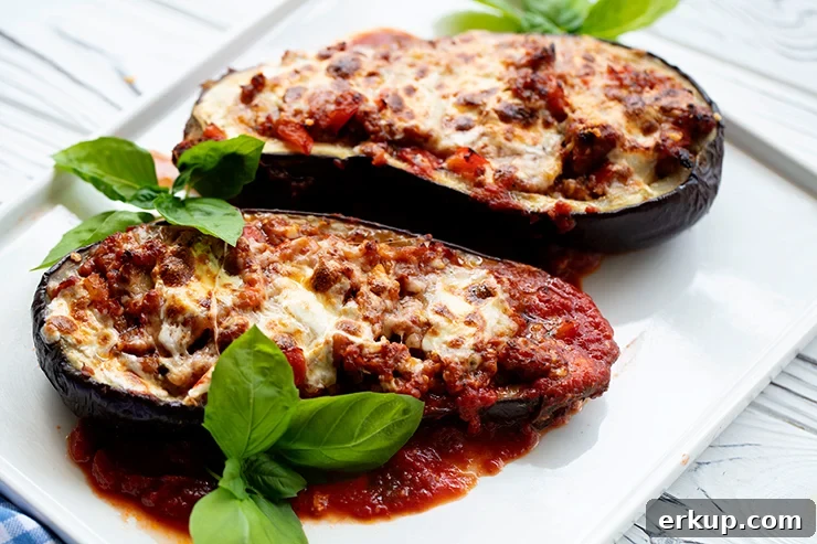 Sausage-Stuffed Eggplant Recipe with Tomato and Parmesan 4 img 38473 3