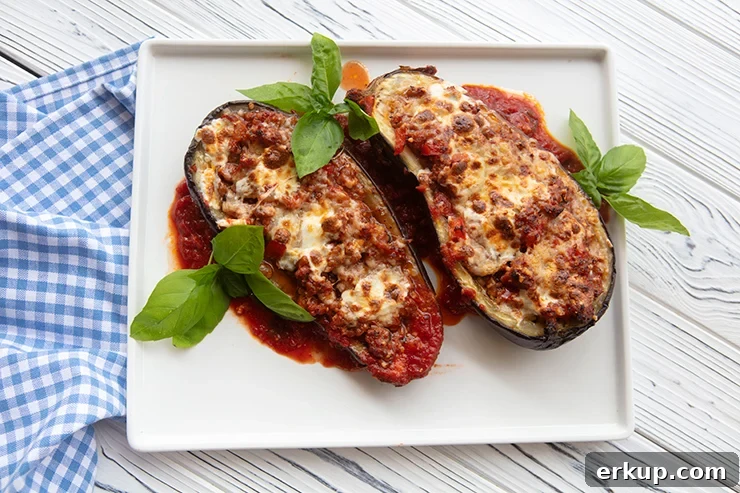 Sausage-Stuffed Eggplant Recipe with Tomato and Parmesan 7 img 38473 6