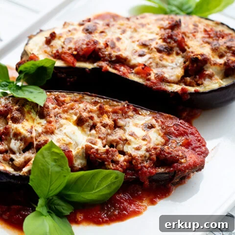 Sausage Stuffed Eggplant