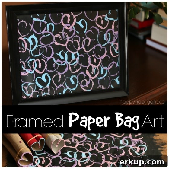 15 Valentine's Day Crafts for Kids Ages 5 to 10 12 Framed Paper Bag Art - Happy Hooligans