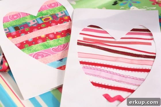 15 Valentine's Day Crafts for Kids Ages 5 to 10 18 mother's day cards made from ribbon and fabric scraps