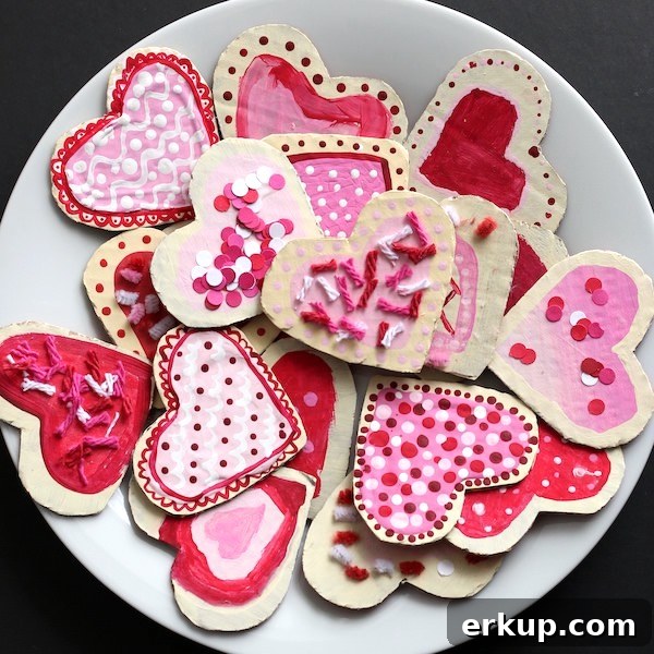 15 Valentine's Day Crafts for Kids Ages 5 to 10 7 plate of cardboard heart cookies