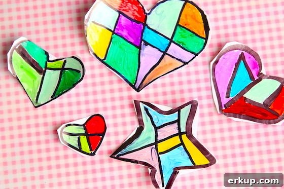 15 Valentine's Day Crafts for Kids Ages 5 to 10 10 hearts and stars made with sharpies and photo paper