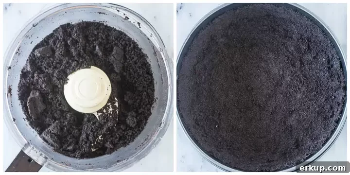 how to make Oreo crumb crust step by step