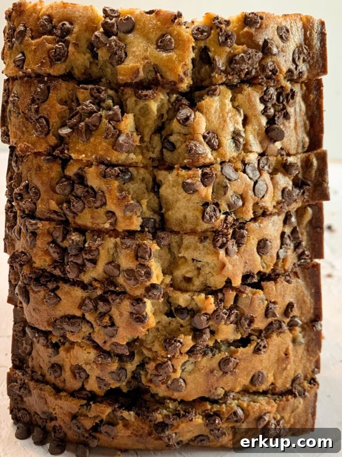 Chocolate chip banana bread. 