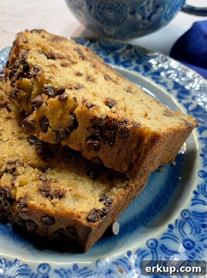 Chocolate Chip Banana Bread. 