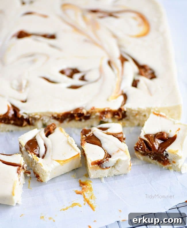 Caramel swirls in fudge Baileys Fudge has swirls of sweet caramel.