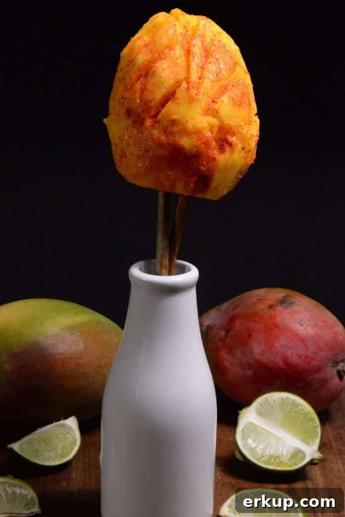 El Salvador mango on a stick