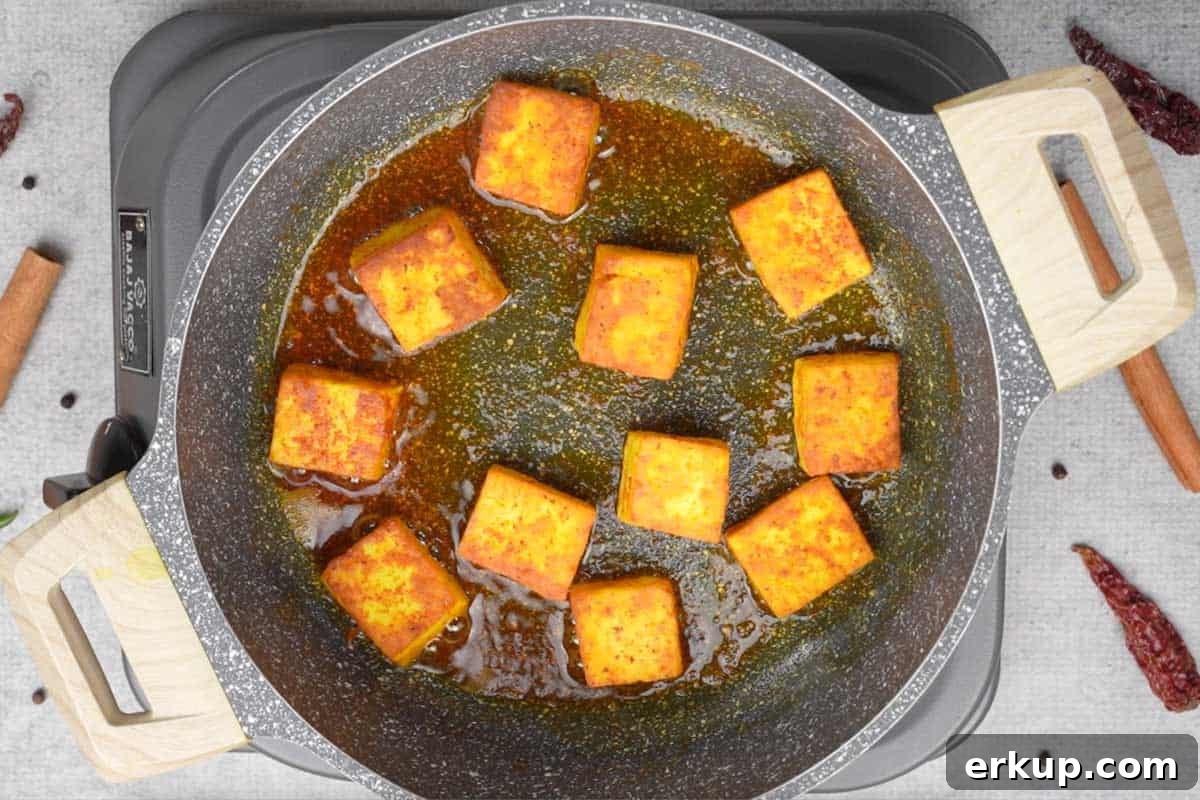 Fried paneer.