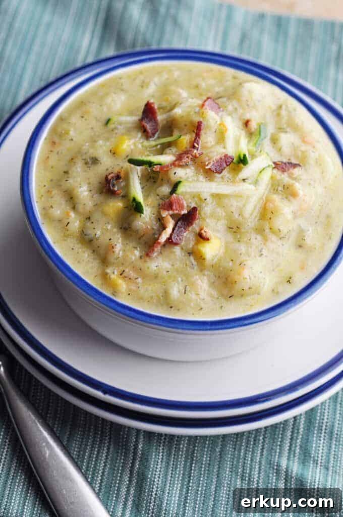 Zucchini Potato Soup with Bacon