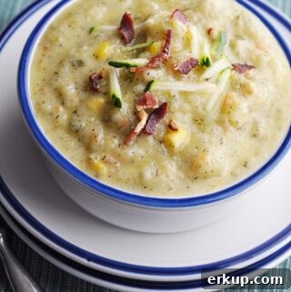 Zucchini Potato Soup with Bacon