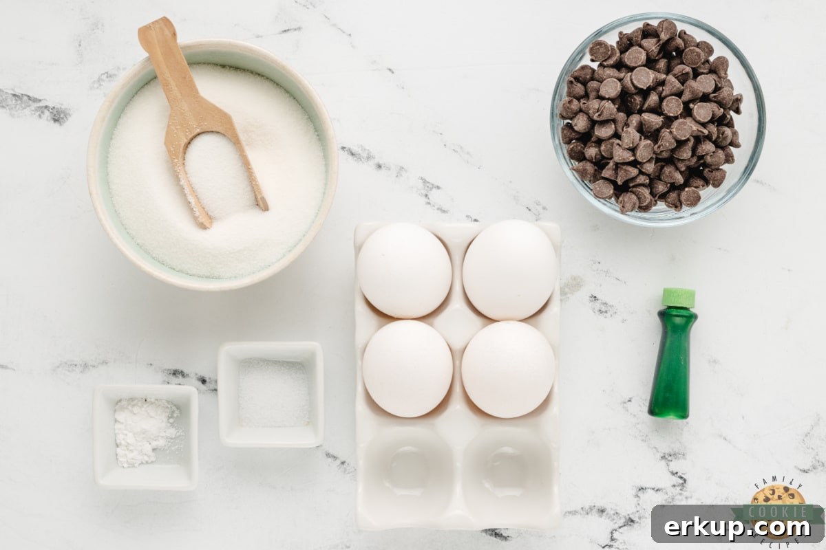 Mint Chocolate Chip Meringue Cookies 3 Ingredients in Mint Chocolate Chip Meringue Cookies.