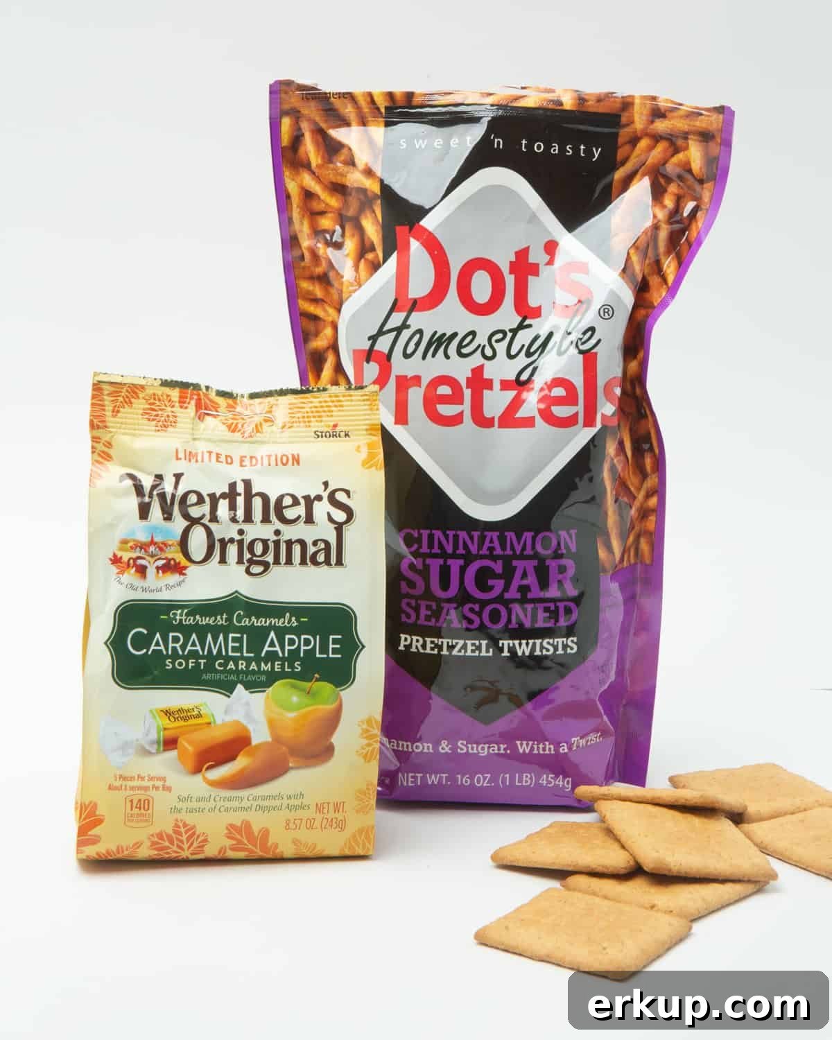 ingredients for caramel apple kitchen sink cookie bars