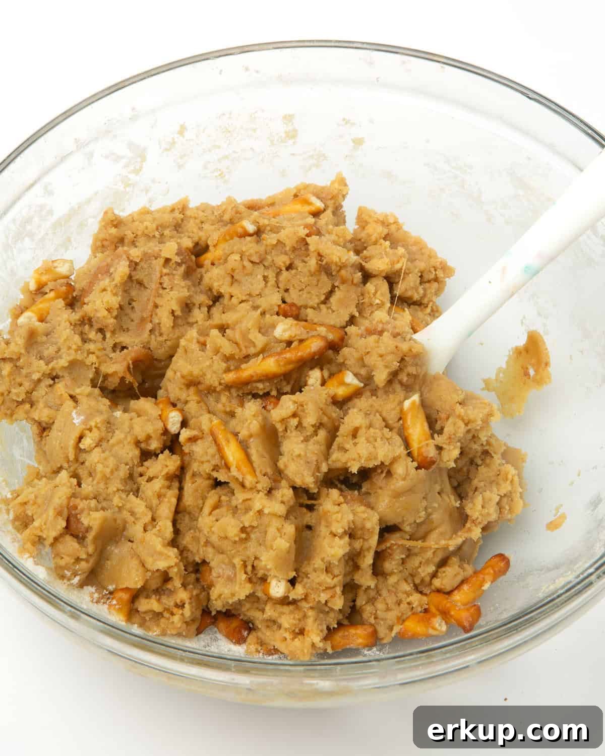 bowl of caramel apple kitchen sink cookie dough