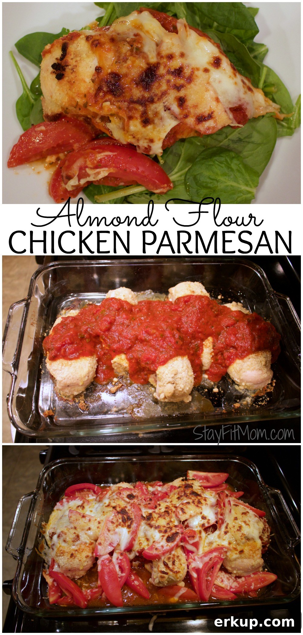 Almond Flour Chicken Parmesan fresh from the oven