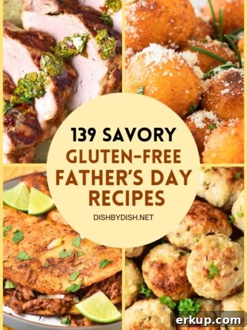 Collage of images of Father's day recipes