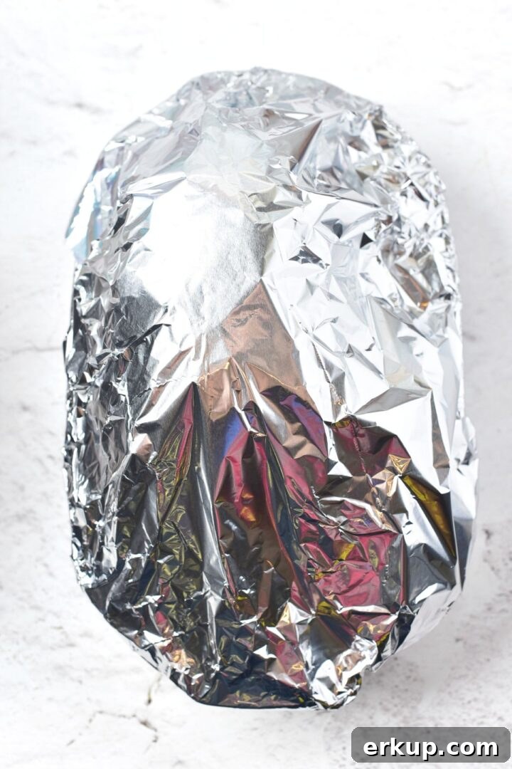 Foil covered bowl
