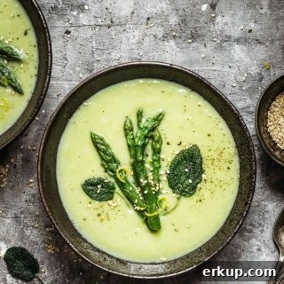 Recipe of cream of asparagus soup with milk