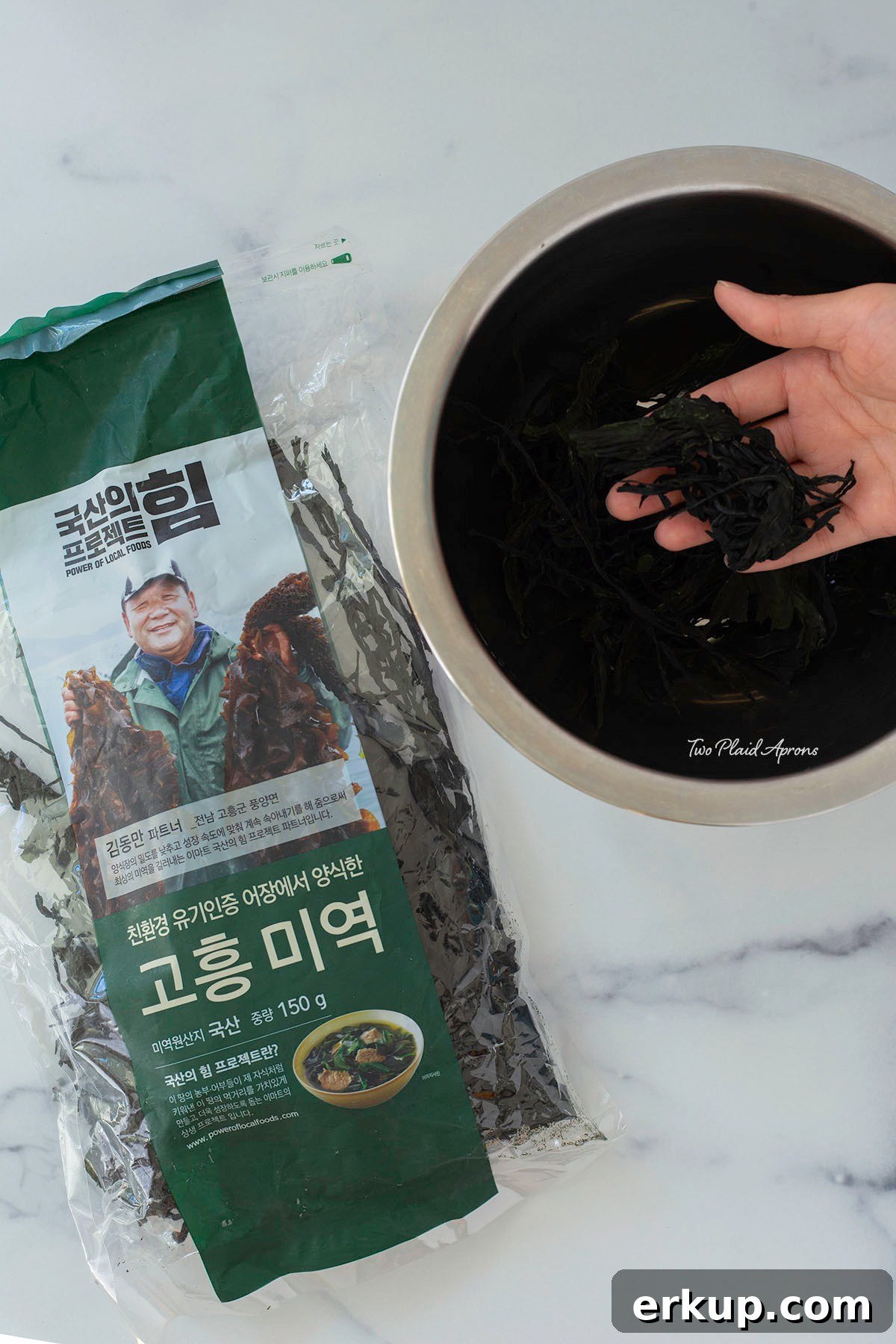 Miyeok Guk Korean Seaweed Soup Recipe 4 Korean seaweed before rehydrating.