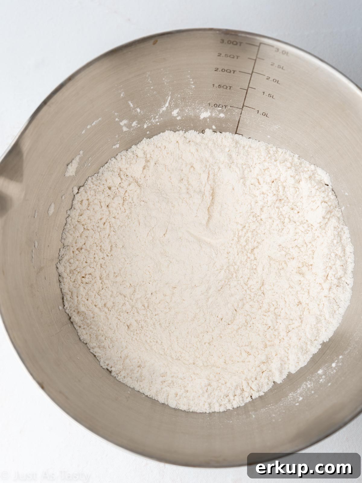 Dry ingredients in a bowl.